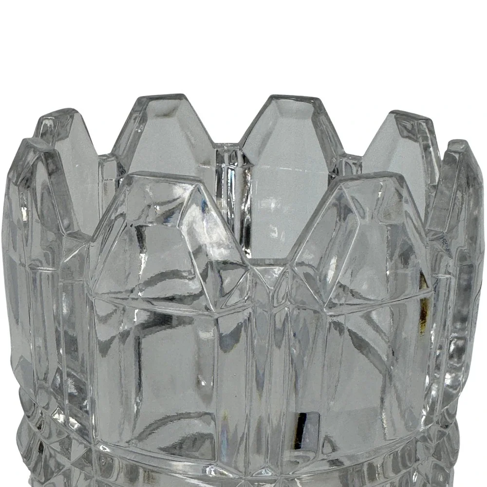 Towle Lead Crystal Vase West Germany 24% Cut Glass‎ Heavy 9